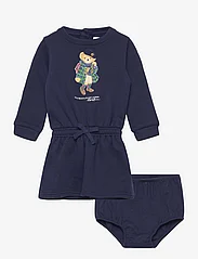 Ralph Lauren Baby - Polo Bear Fleece Dress & Bloomer - laisvalaikio suknelės ilgomis rankovėmis - refined navy - 0