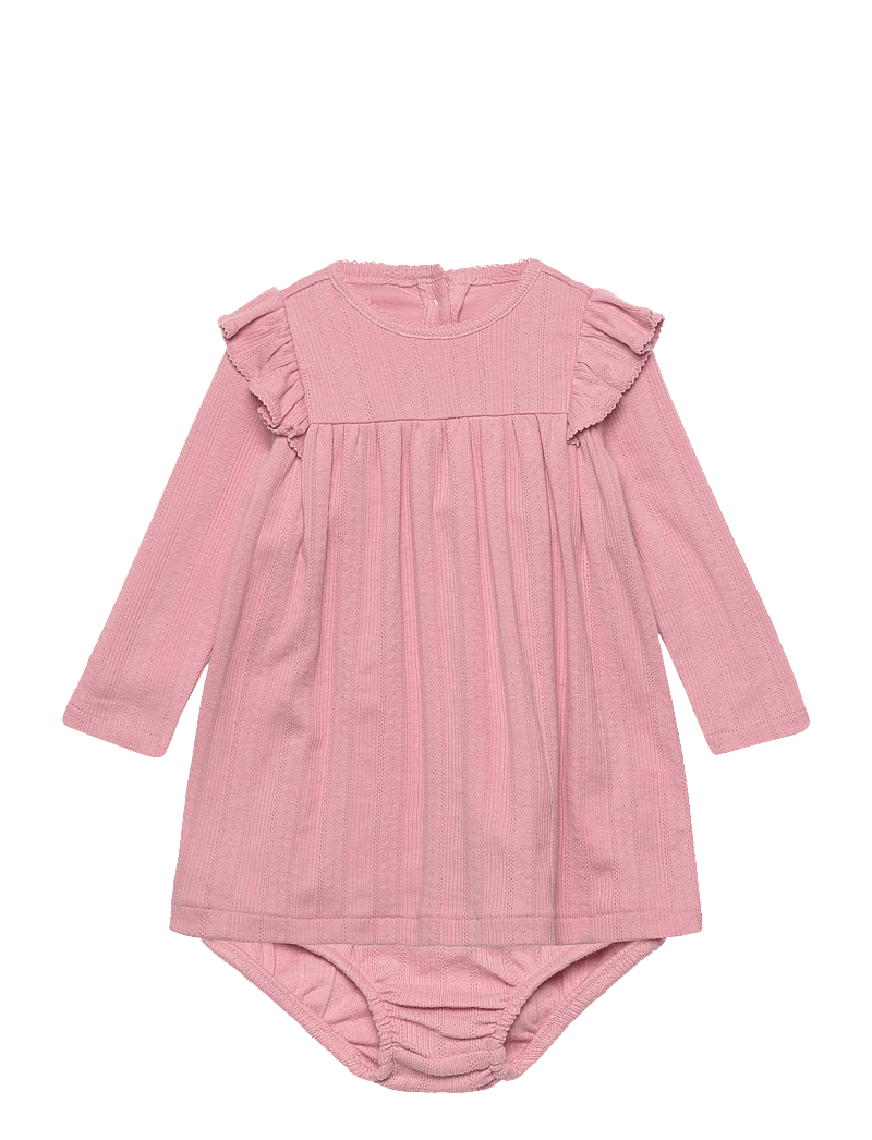 Ralph Lauren Baby Ruffled Pointelle Cotton Dress Bloomer