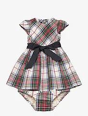 Ralph Lauren Baby - Plaid Fit-and-Flare Dress & Bloomer - kūdikių suknelės trumpomis rankovėmis - cream-red multi - 0