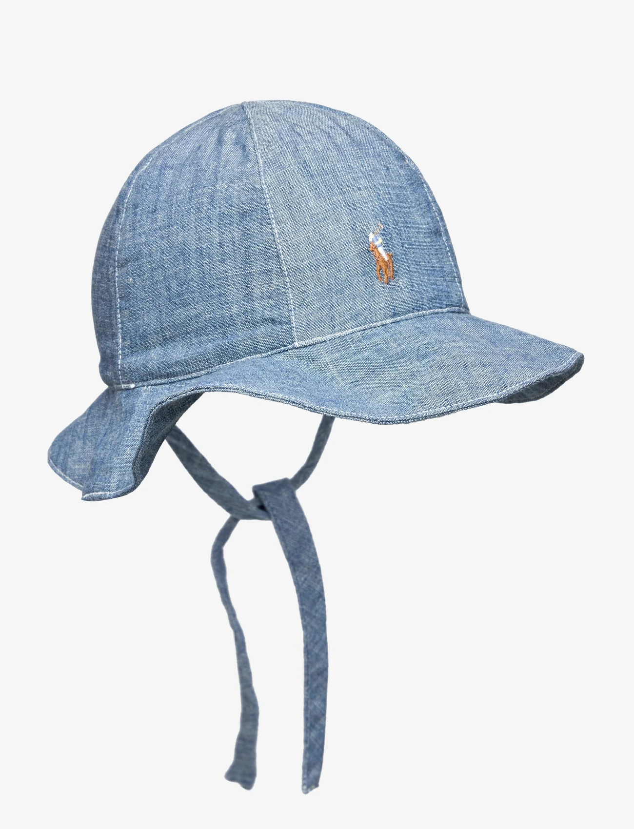 Ralph Lauren Baby - Cotton Chambray Hat - kapelusze przeciwsłoneczne - light vintage was - 0