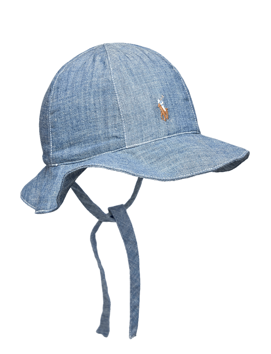 Ralph Lauren Baby - Cotton Chambray Hat - light vintage was - 0