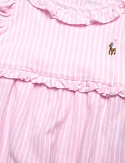 Ralph Lauren Baby - Striped Knit Oxford Bubble Shortall - krótki rękaw - carmel pink multi - 2