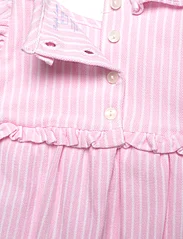 Ralph Lauren Baby - Striped Knit Oxford Bubble Shortall - krótki rękaw - carmel pink multi - 3