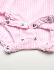Ralph Lauren Baby - Striped Knit Oxford Bubble Shortall - krótki rękaw - carmel pink multi - 4