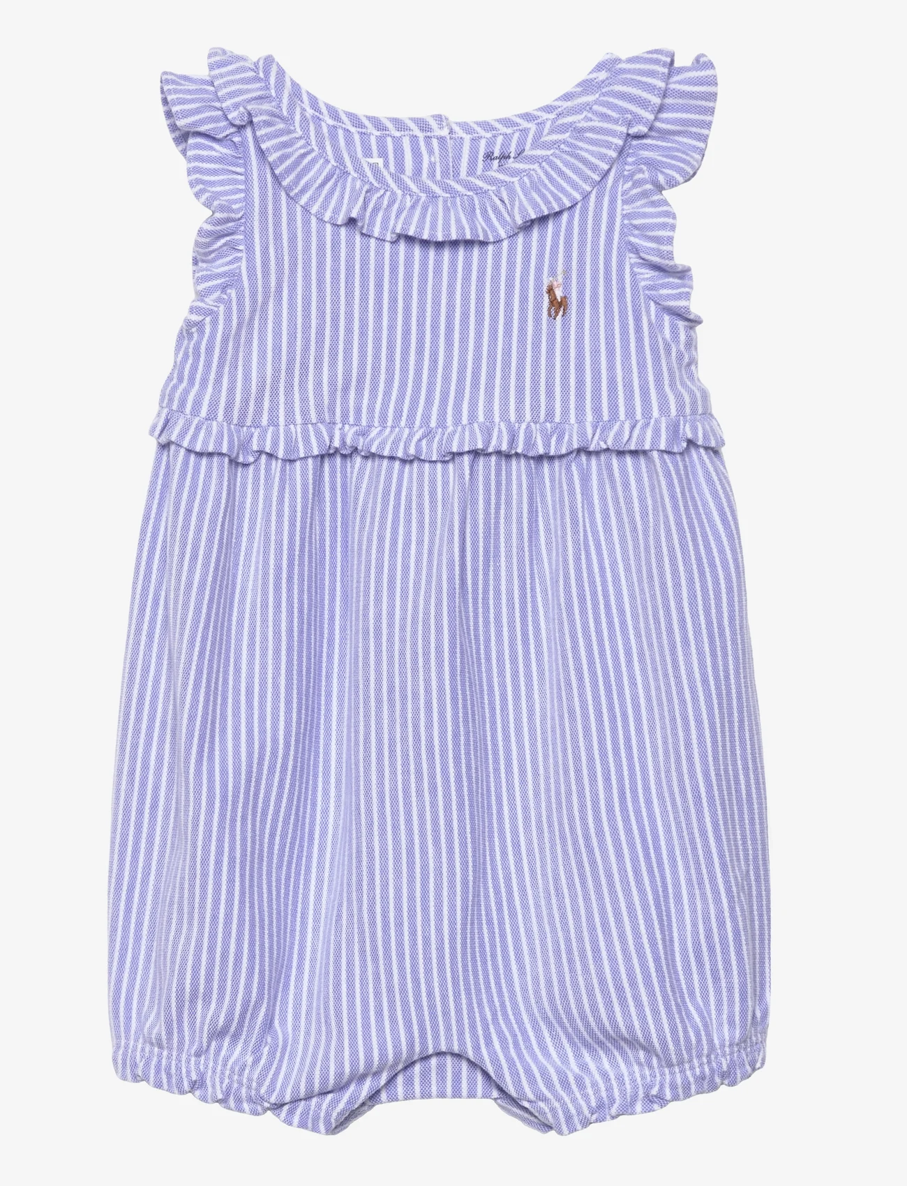 Ralph Lauren Baby - Striped Knit Oxford Bubble Shortall - lyhythihaiset - harbor island blu - 0