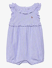 Ralph Lauren Baby - Striped Knit Oxford Bubble Shortall - lyhythihaiset - harbor island blu - 0