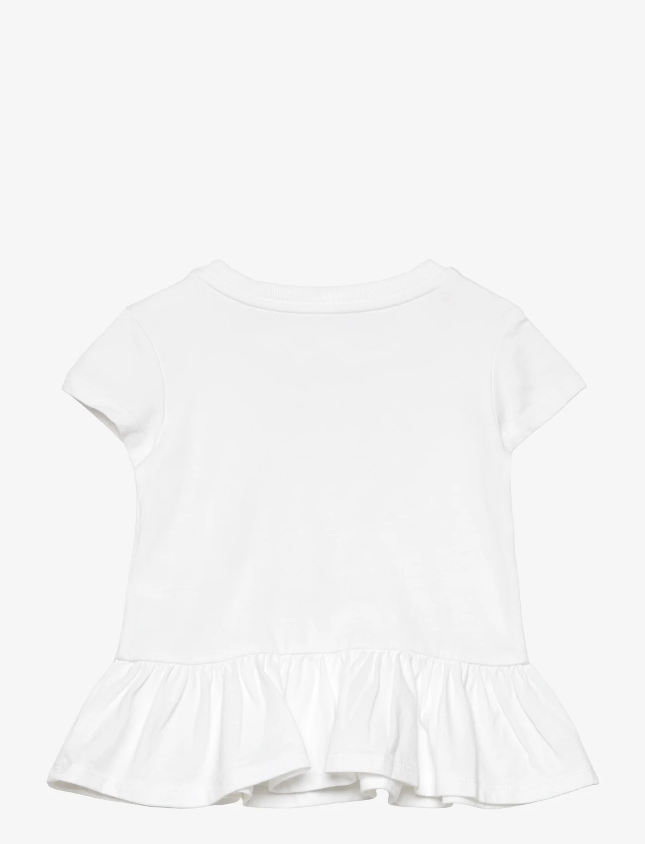 Ralph Lauren Baby - Polo Bear Cotton Jersey Peplum Tee - lyhythihaiset t-paidat - white - 1