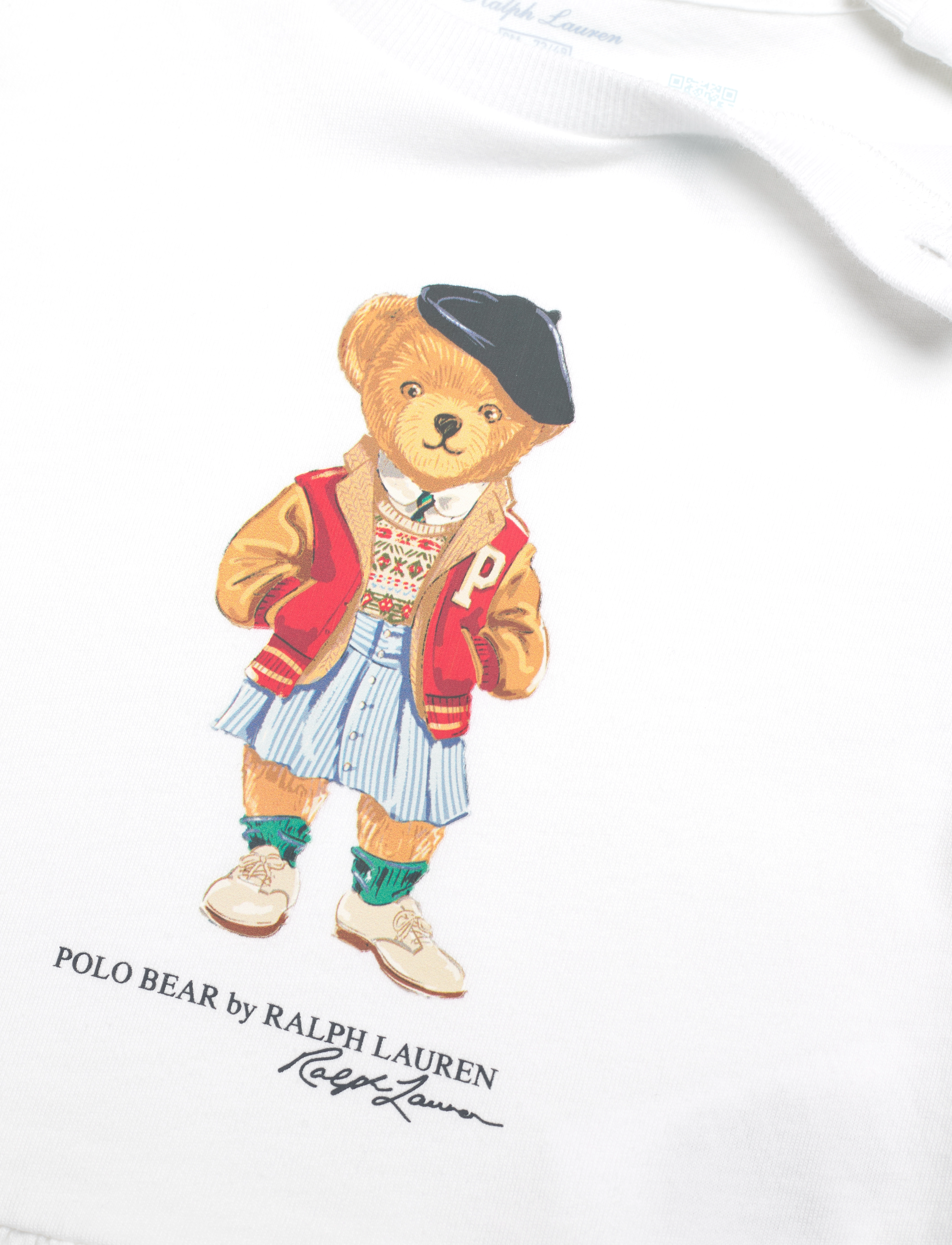 Ralph Lauren Baby - Polo Bear Cotton Jersey Peplum Tee - white - 2