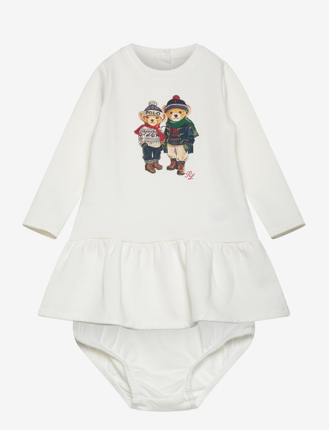 Ralph Lauren Baby Polo Bear Fleece Dress Bloomer – long