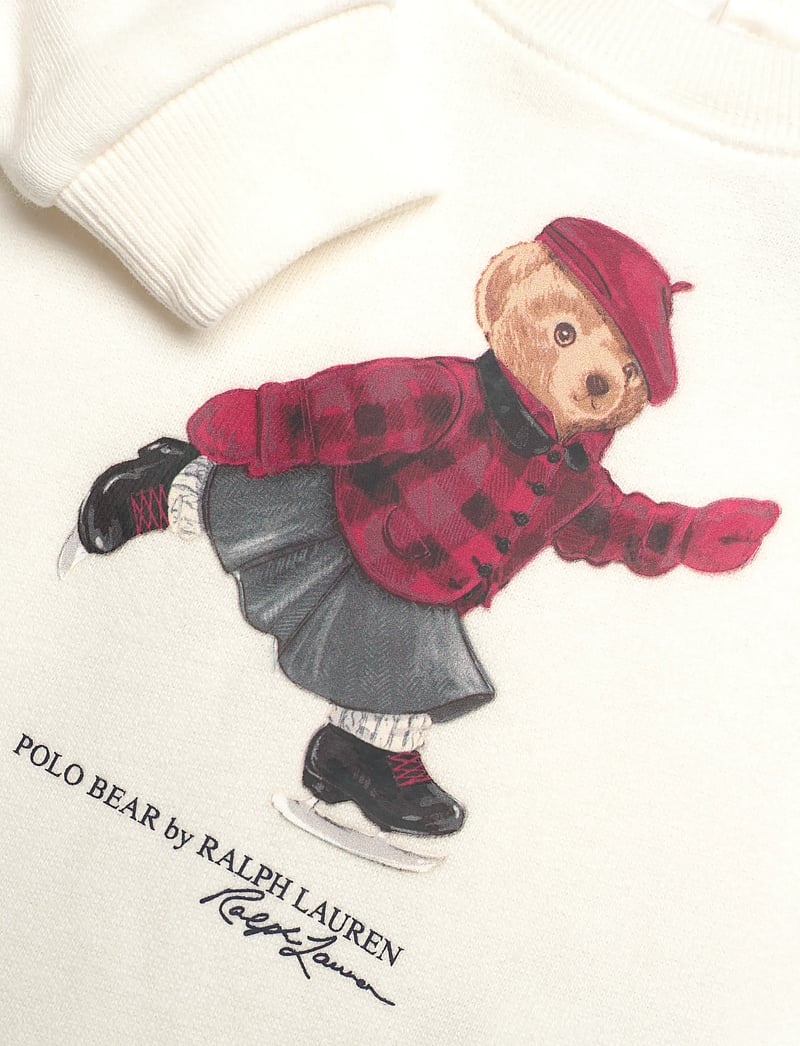 Ralph Lauren Baby - Polo Bear Fleece Dress & Bloomer - långärmade babyklänningar - trophy cream - 3