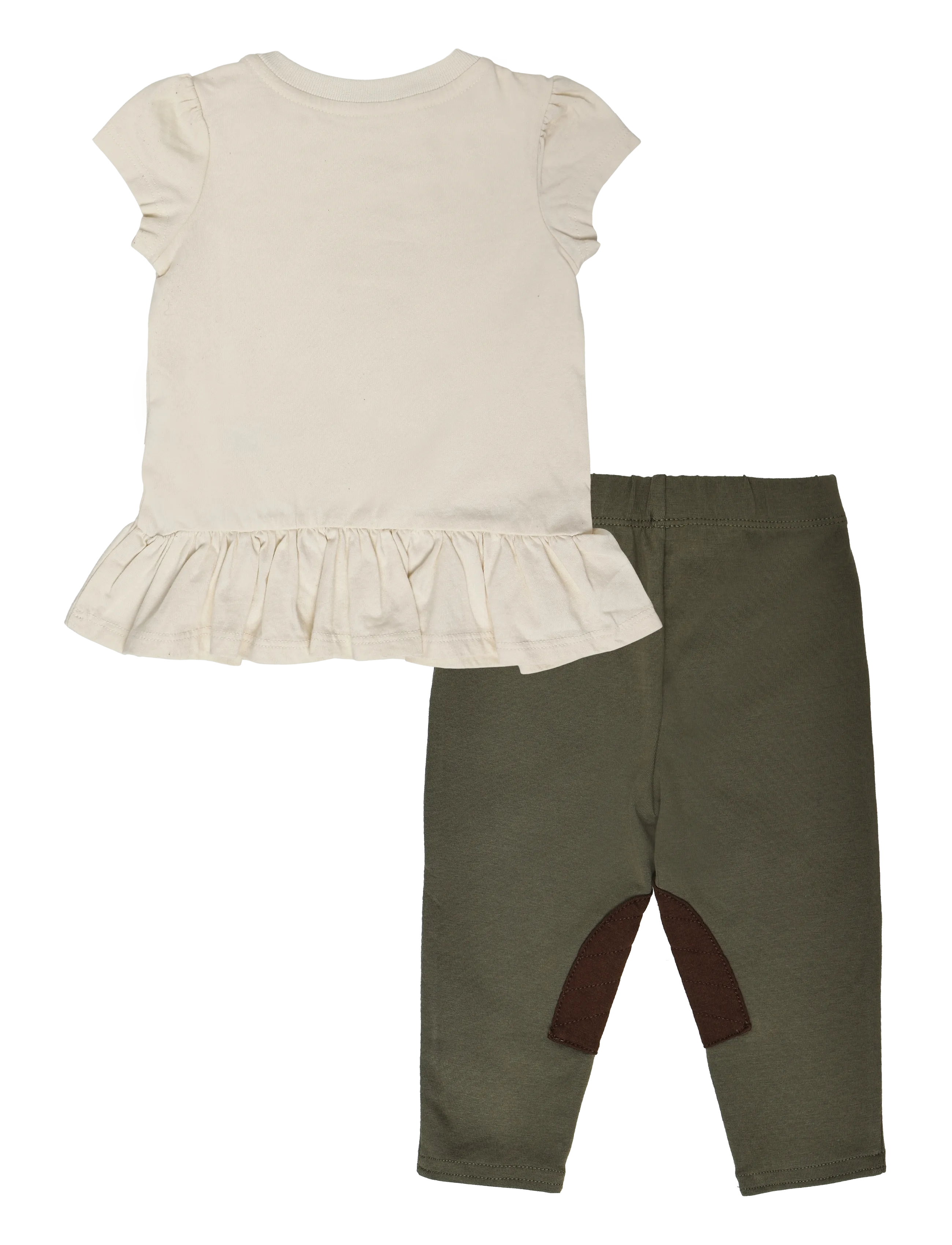 Ralph Lauren Baby - 26/1 JERSEY-KNT-OUTFIT SET - sets mit kurzärmeligem t-shirt - estate cream - 1