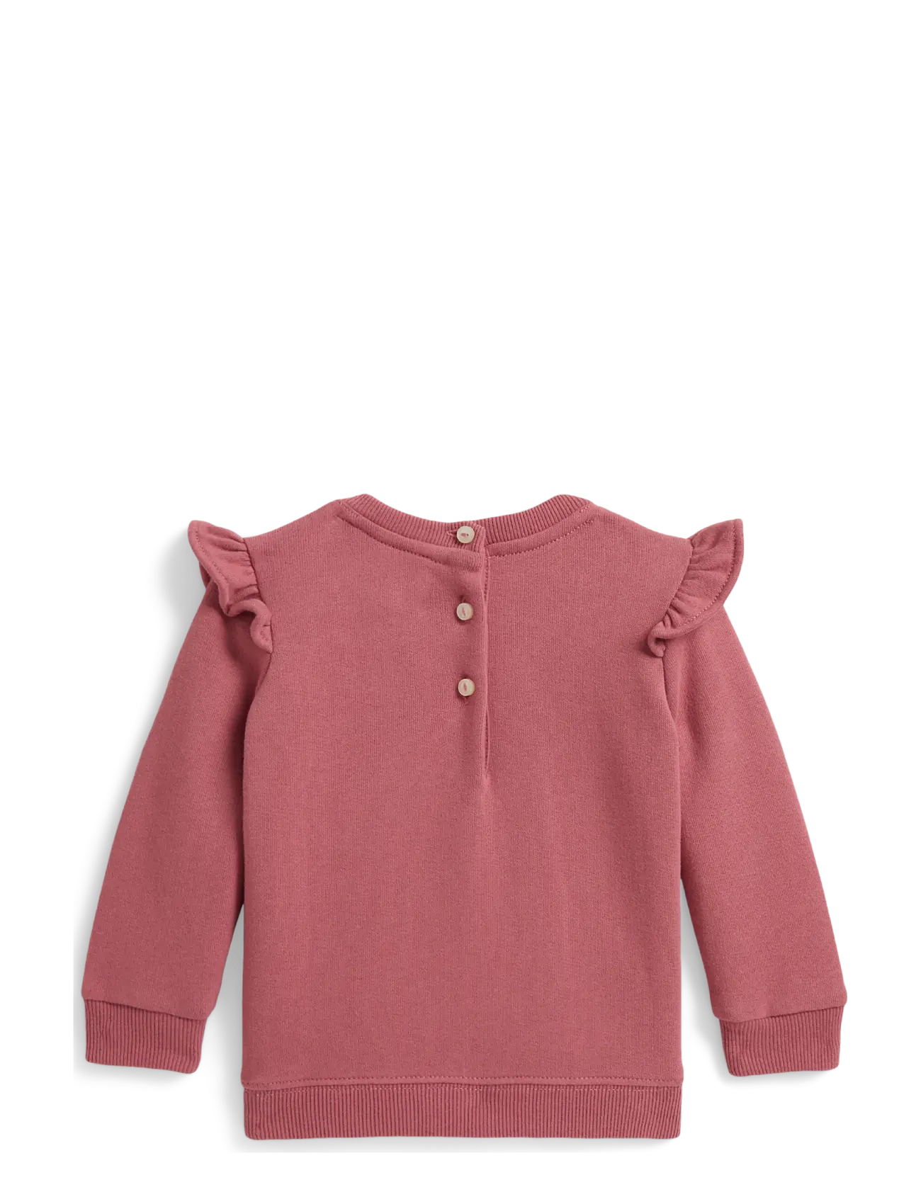 Ralph Lauren Baby - Ruffled Polo Bear Fleece Sweatshirt - canvas pink - 1