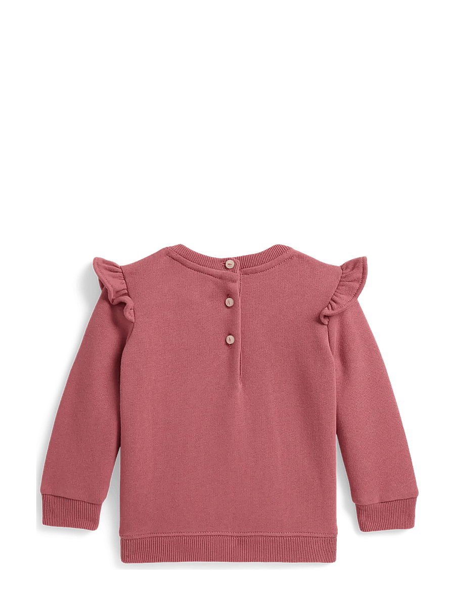 Ralph Lauren Baby - Ruffled Polo Bear Fleece Sweatshirt - džemperiai - canvas pink - 1