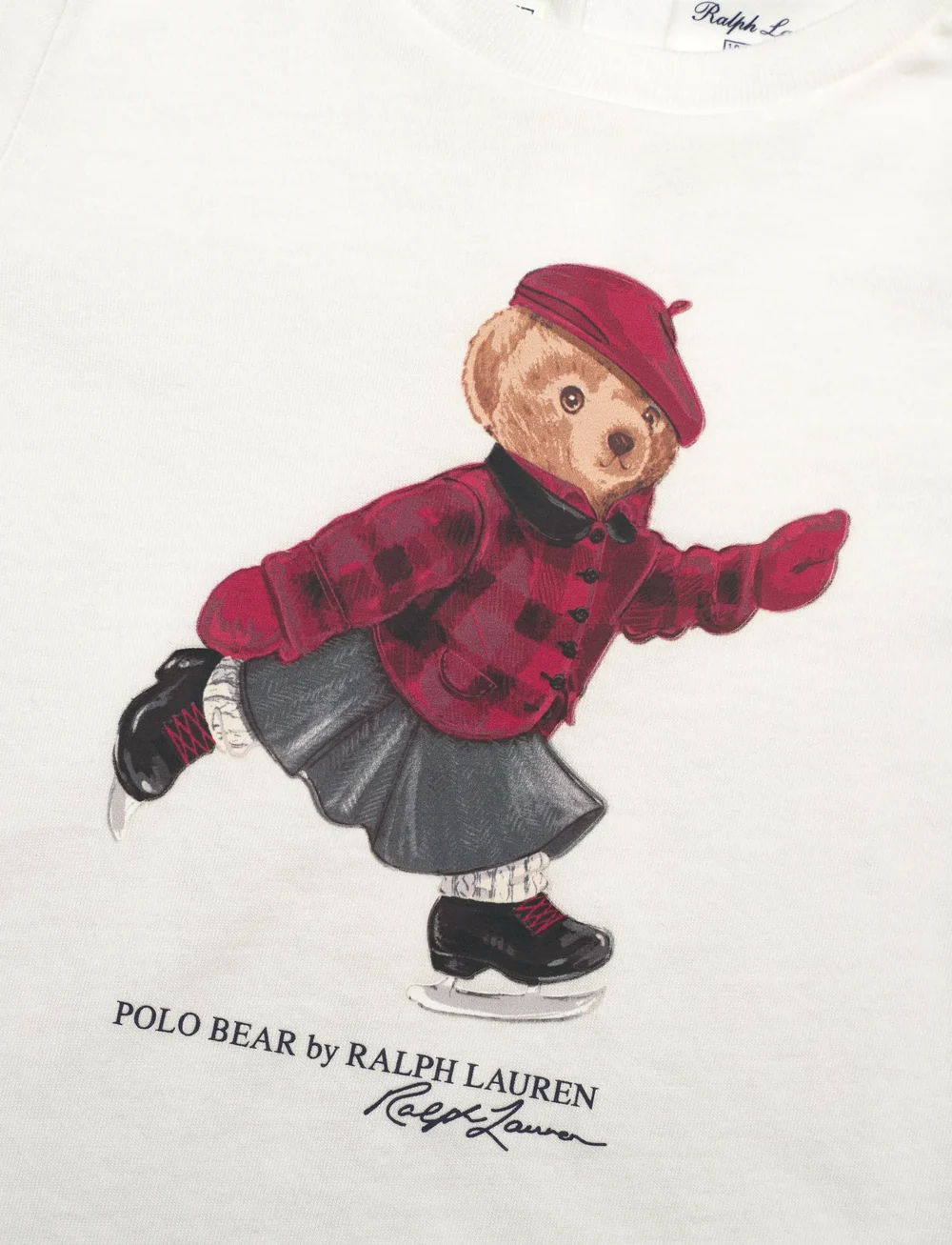 Ralph Lauren Baby - Polo Bear Cotton Long-Sleeve Tee - długi rękaw - trophy cream - 2