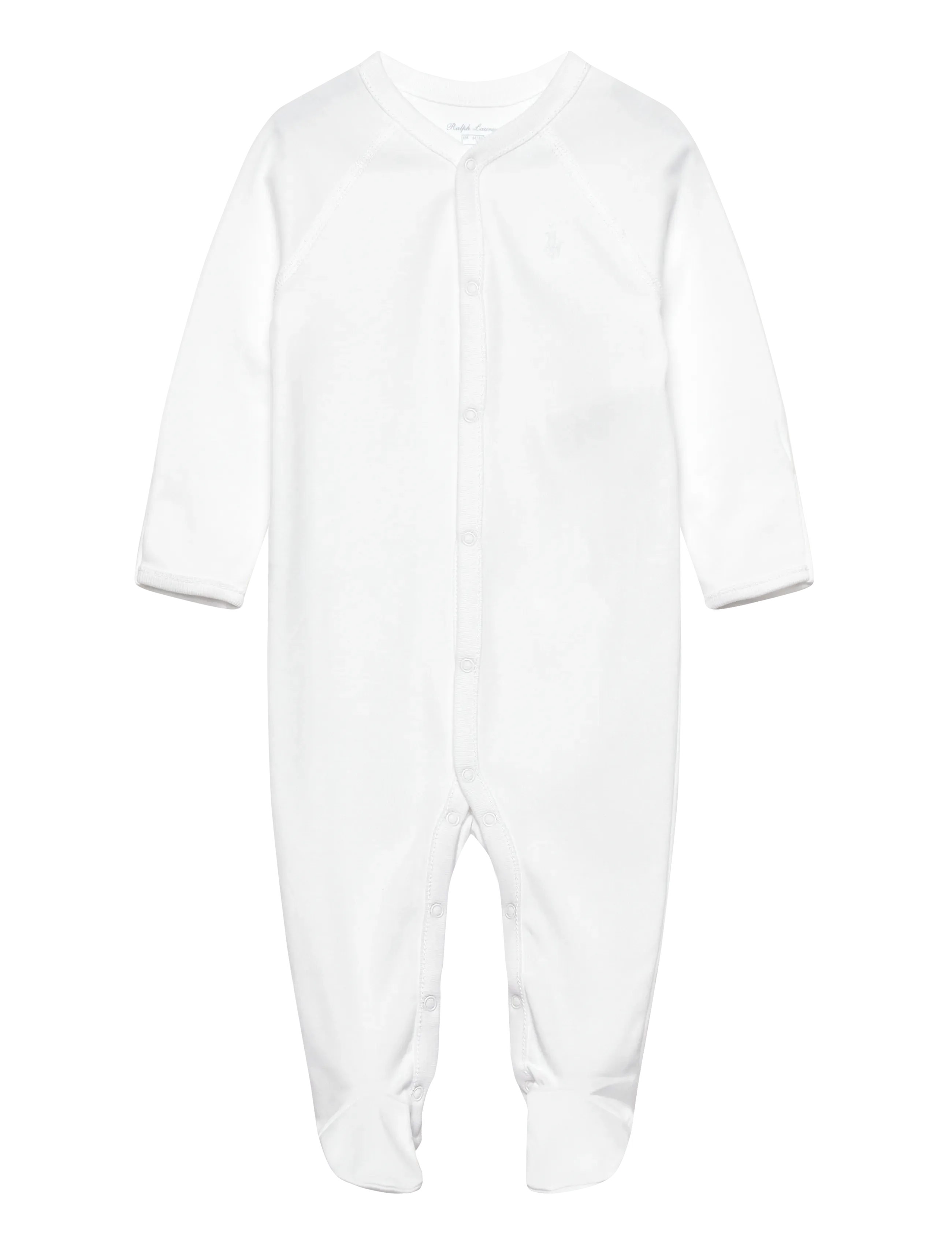 Ralph Lauren Baby Bsr Interlock-Solid-Op-Cva, 70-74, Bodys, Weiß - Long-sleeved Kinder