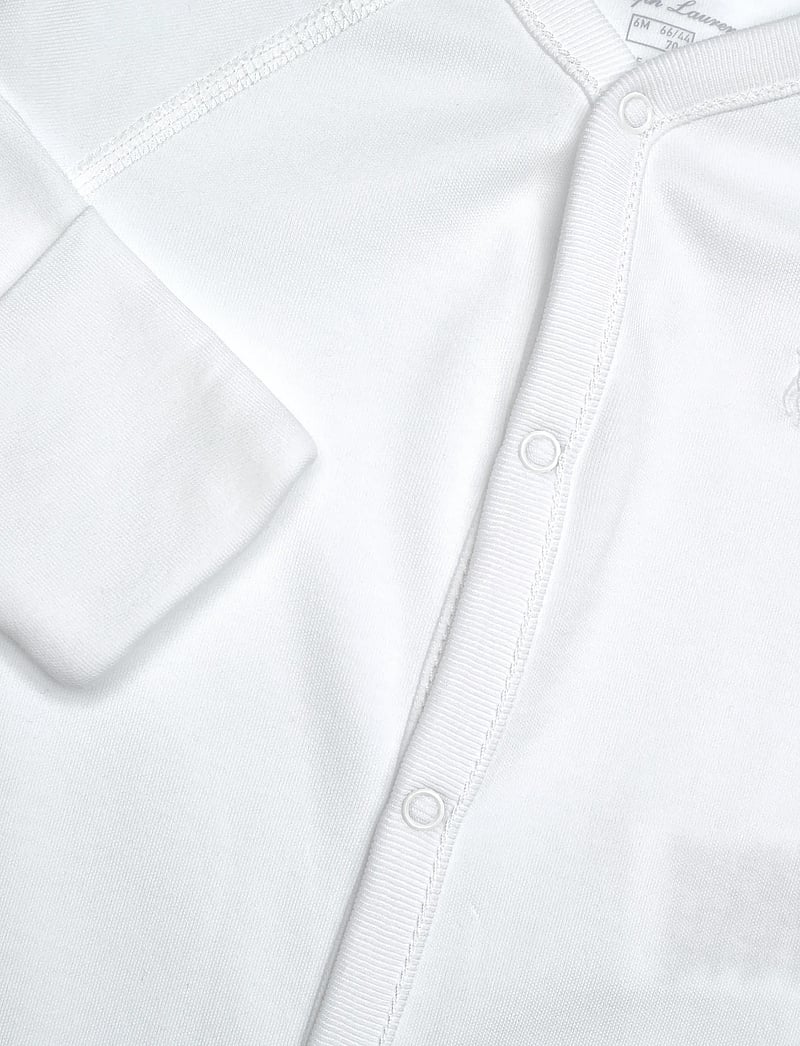 Ralph Lauren Baby - BSR INTERLOCK-SOLID-OP-CVA - pikkade varrukatega - white - 2
