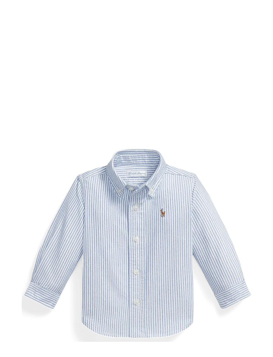 Ralph Lauren Baby - STRIPE OXFORD-LS BD-TP-SHT - langärmlige hemden - lt blue stripe - 0