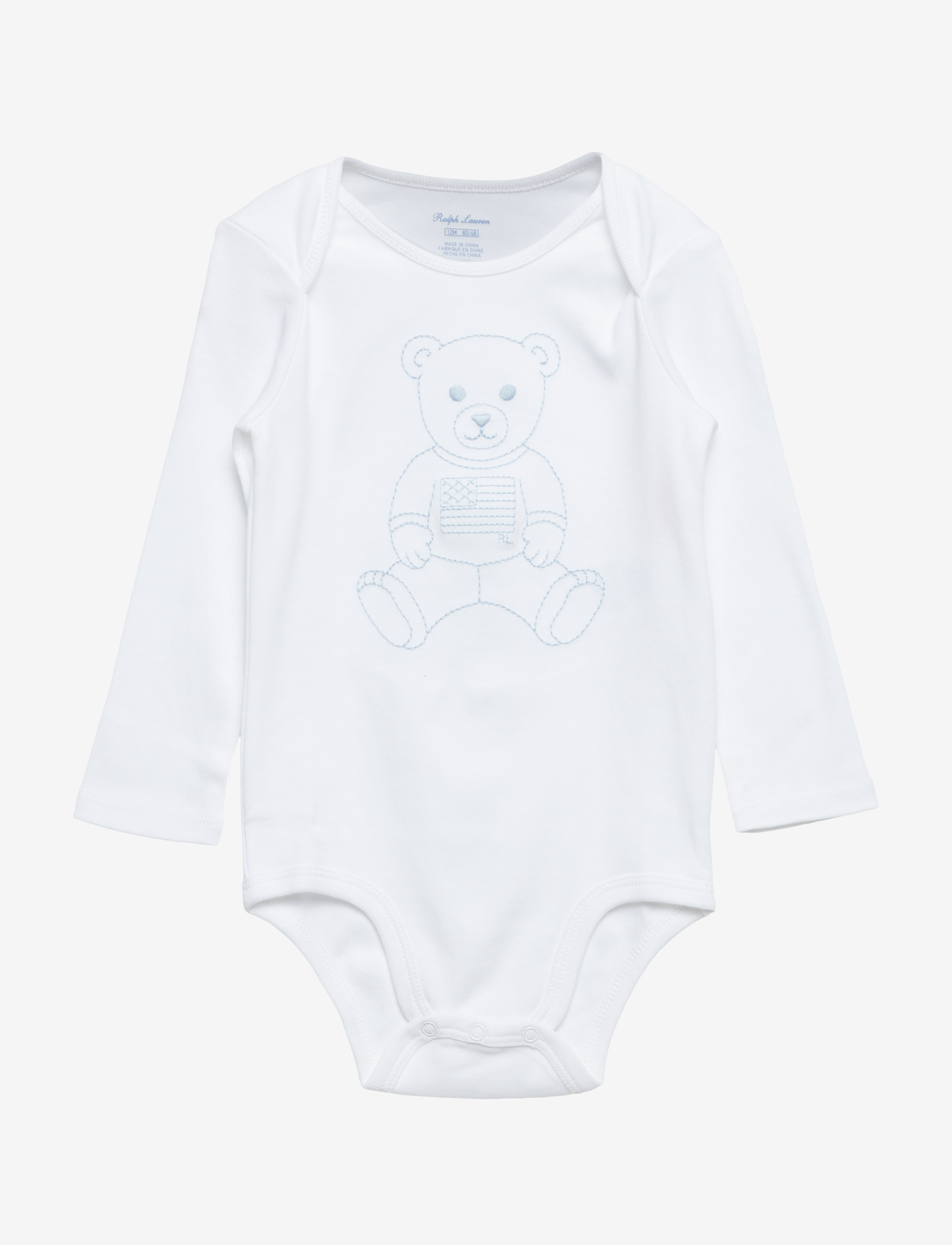 Ralph Lauren Baby INTERLOCK-BOY BEAR-OP-BDY - App deal - WHITE / white