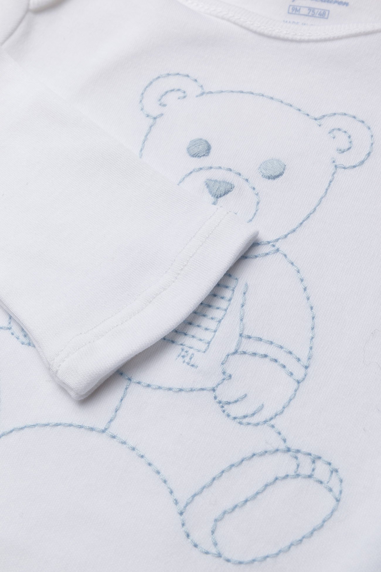 Ralph Lauren Baby - INTERLOCK-BOY BEAR-OP-BDY - langærmede bodyer - white - 3