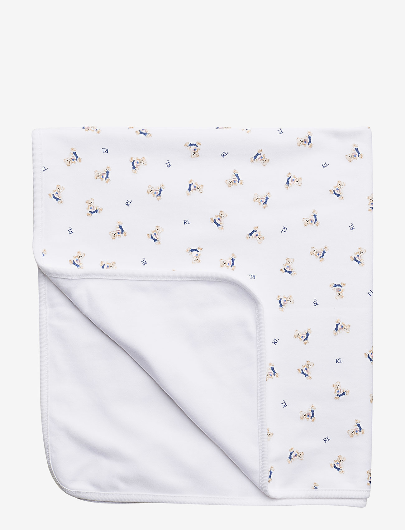 Ralph Lauren Baby - Polo Bear Cotton Blanket - miegojimui - white/blue multi - 0