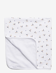 Polo Bear Cotton Blanket - WHITE/BLUE MULTI