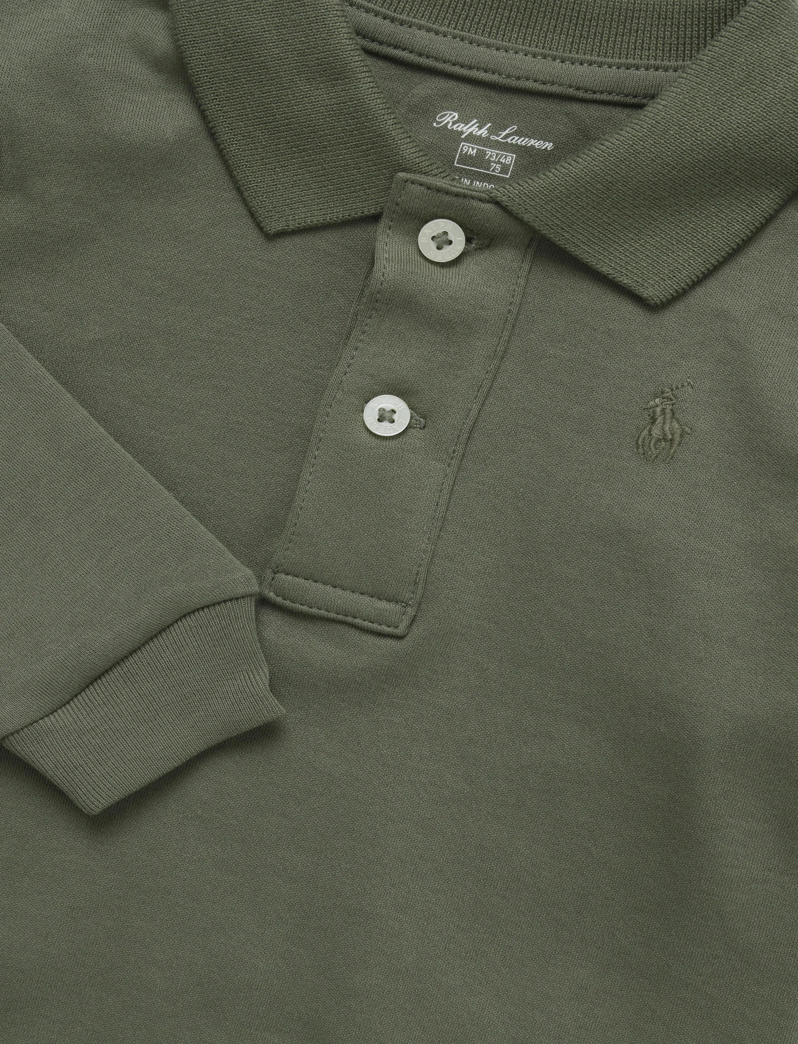 Ralph Lauren Baby - INTERLOCK-LS BODYSUIT-OP-BDY - langärmelige bodys - cruise olive - 2