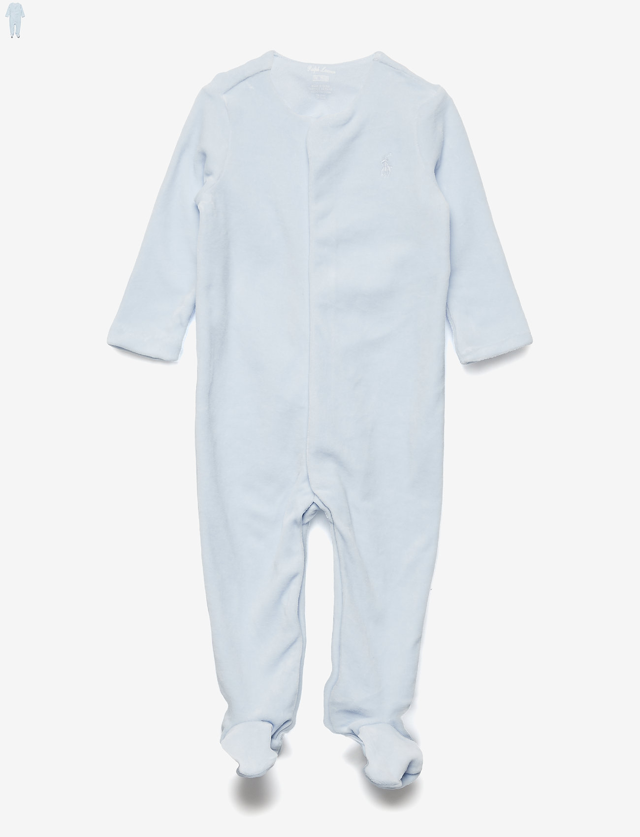 Ralph Lauren Baby - Cotton-Blend-Velour Coverall - beryl blue - 0