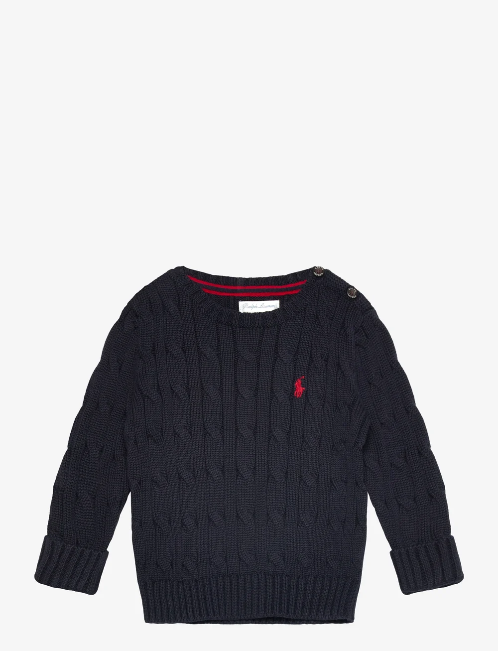 Ralph Lauren Baby - Cable-Knit Cotton Sweater - stickade tröjor - rl navy/c3807 - 0