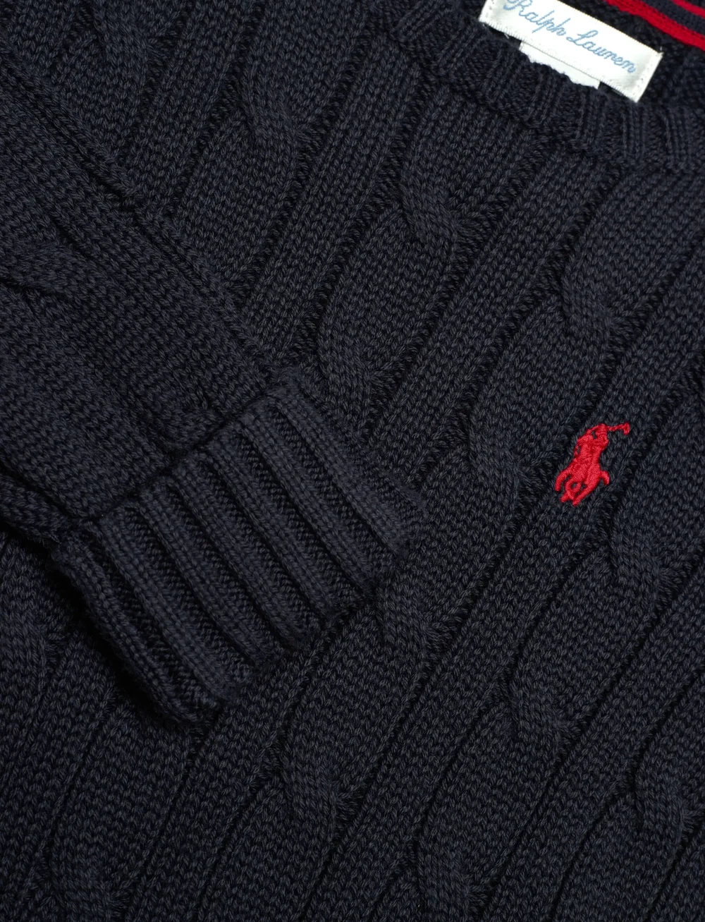 Ralph Lauren Baby - Cable-Knit Cotton Sweater - stickade tröjor - rl navy/c3807 - 2