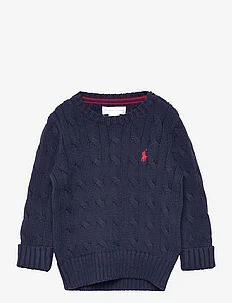Cable-Knit Cotton Sweater, Ralph Lauren Baby