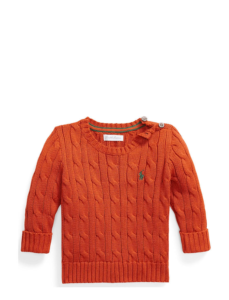 Ralph Lauren Baby - COMBED COTTON-LS CABLE CN-TP-SWT - pullover - varsity orange/c5 - 0