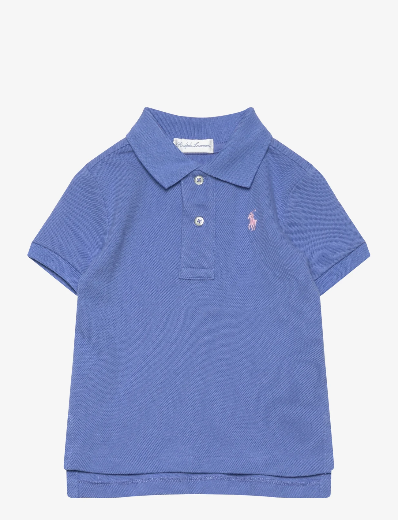 Ralph Lauren Baby - Cotton Mesh Polo Shirt - polos à manches courtes - new england blue/ - 0