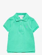 Cotton Mesh Polo Shirt - SUNSET GREEN/C715