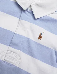 Ralph Lauren Baby - Striped Cotton Rugby Shortall - kortærmede heldragter - office blue/white - 2