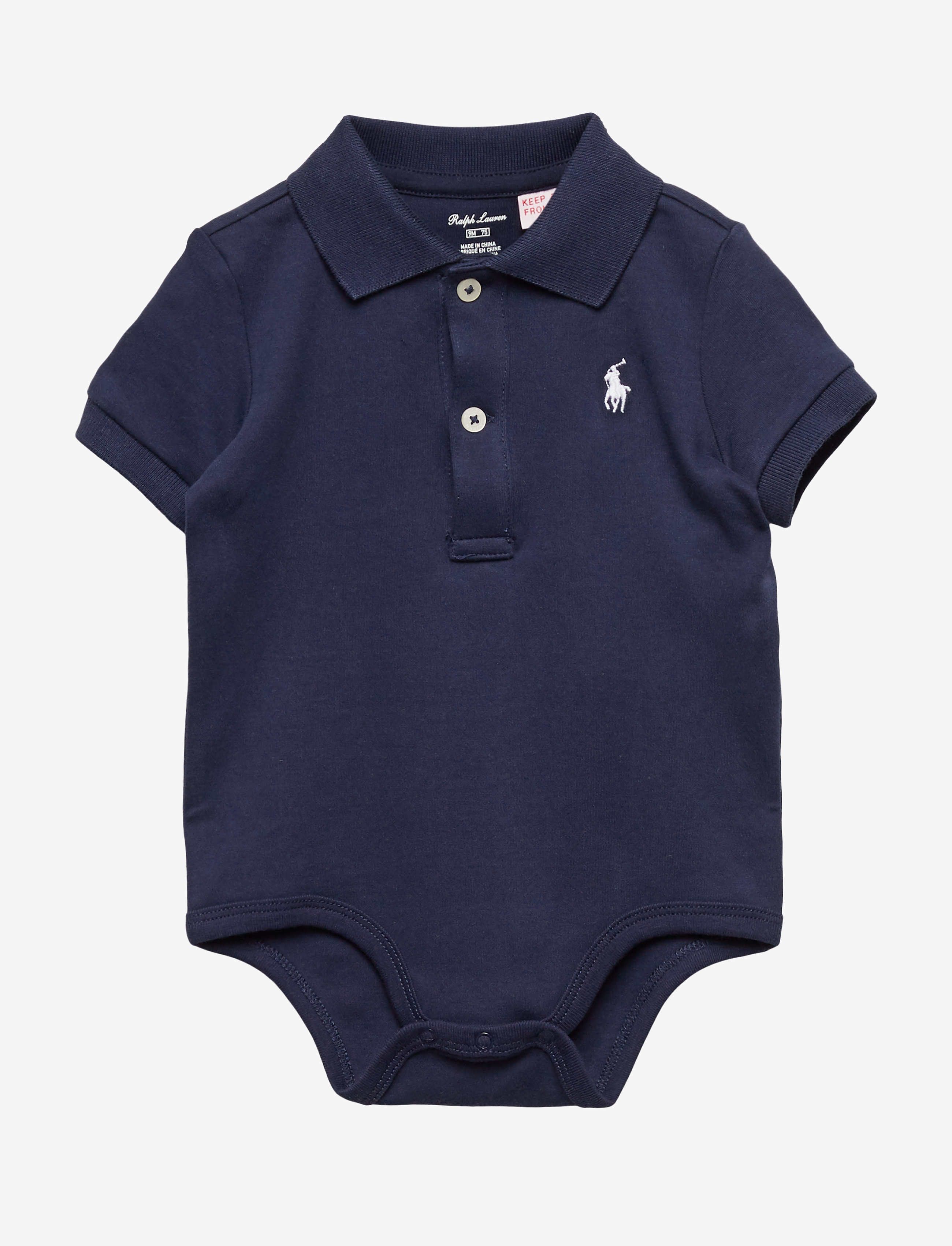 Ralph Lauren Baby Soft Cotton Polo Bodysuit - Tarjoukset - FRENCH NAVY / blue