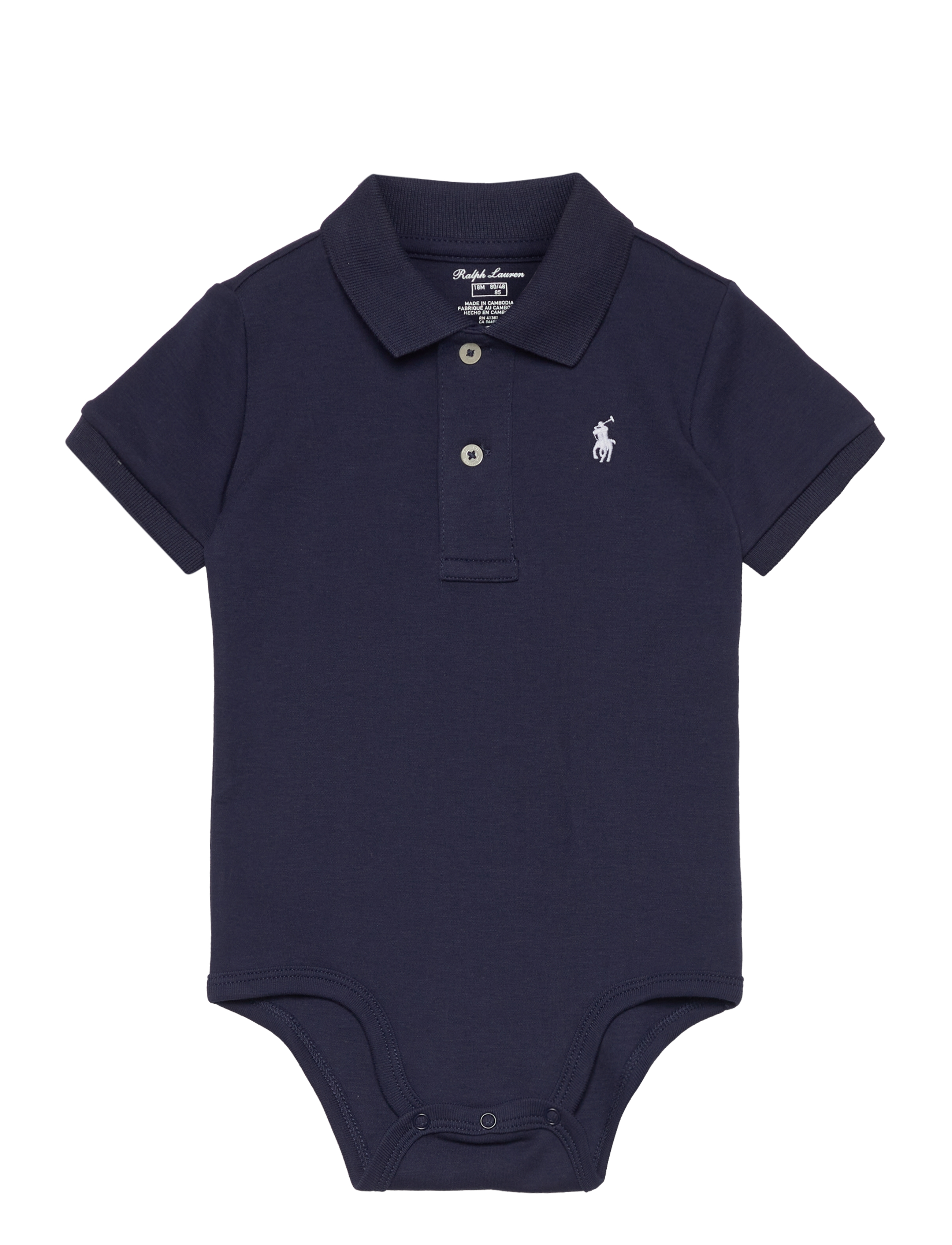 Ralph Lauren Baby Soft Cotton Polo Bodysuit - Ralph Lauren Baby - REFINED NAVY / navy