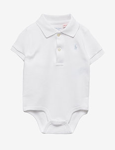 Soft Cotton Polo Bodysuit, Ralph Lauren Baby