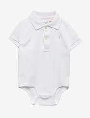 Ralph Lauren Baby - Soft Cotton Polo Bodysuit - rompers met korte mouwen - white - 0