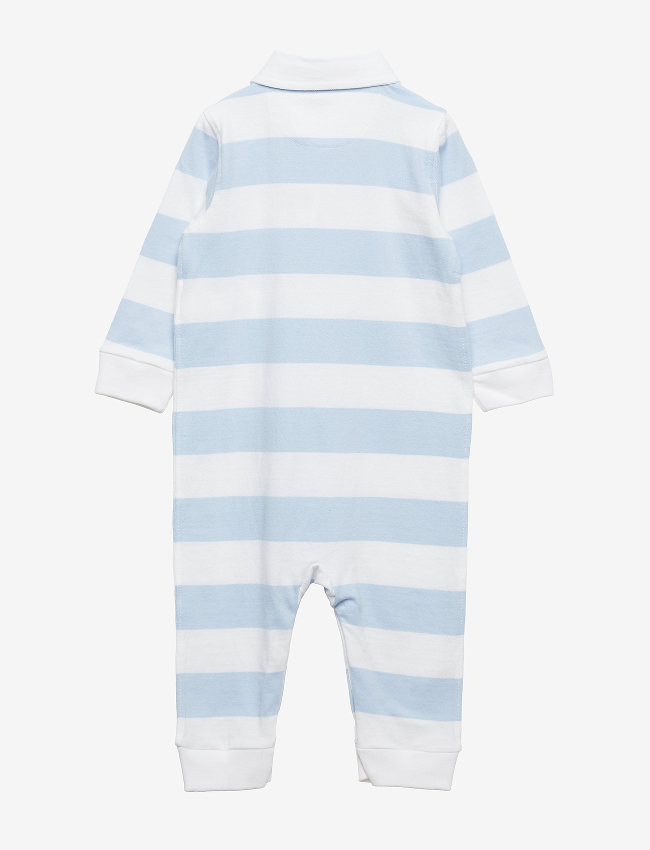 Ralph Lauren Baby - Striped Cotton Rugby Coverall - beryl blue/white - 1