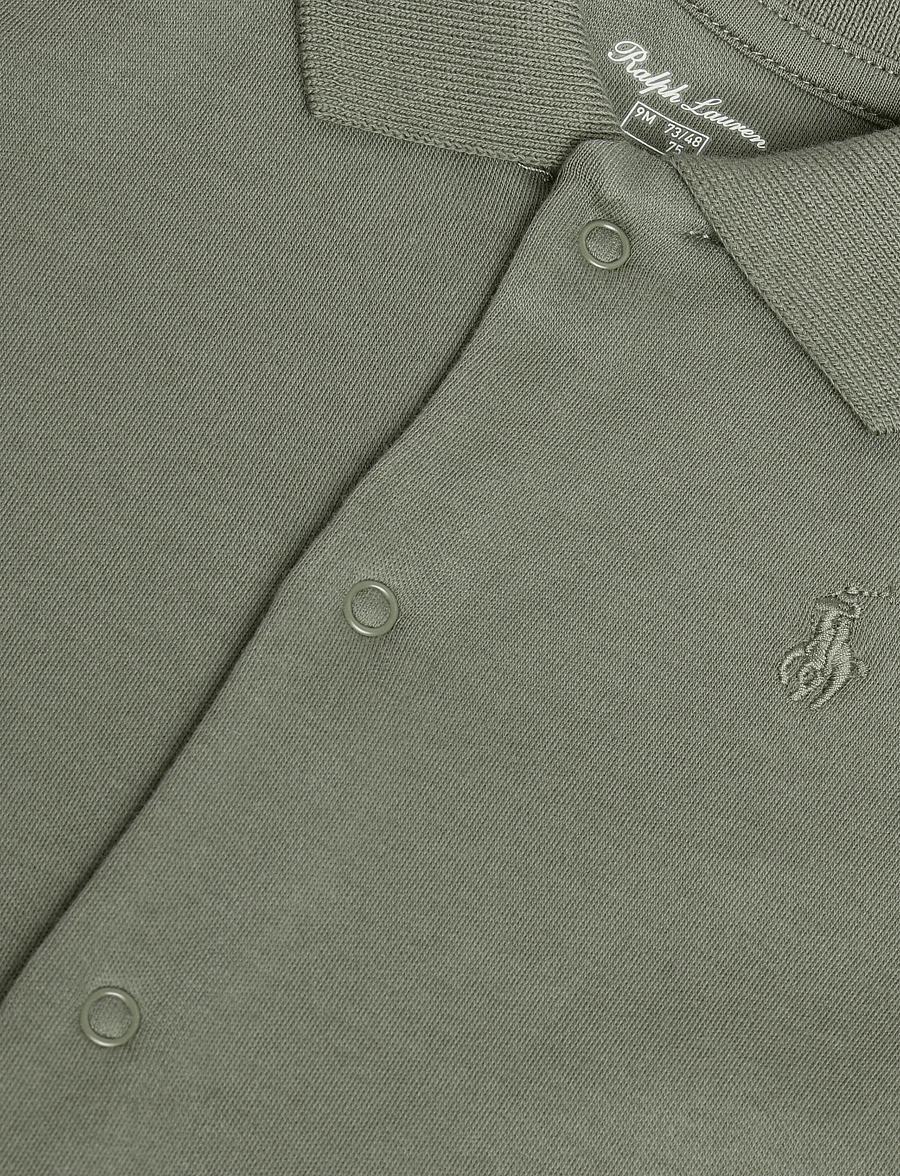 Ralph Lauren Baby - 40/1 INTERLOCK-POLO COVRALL-OP-CVA - pidžaama-kombinesoonid - cruise olive - 2
