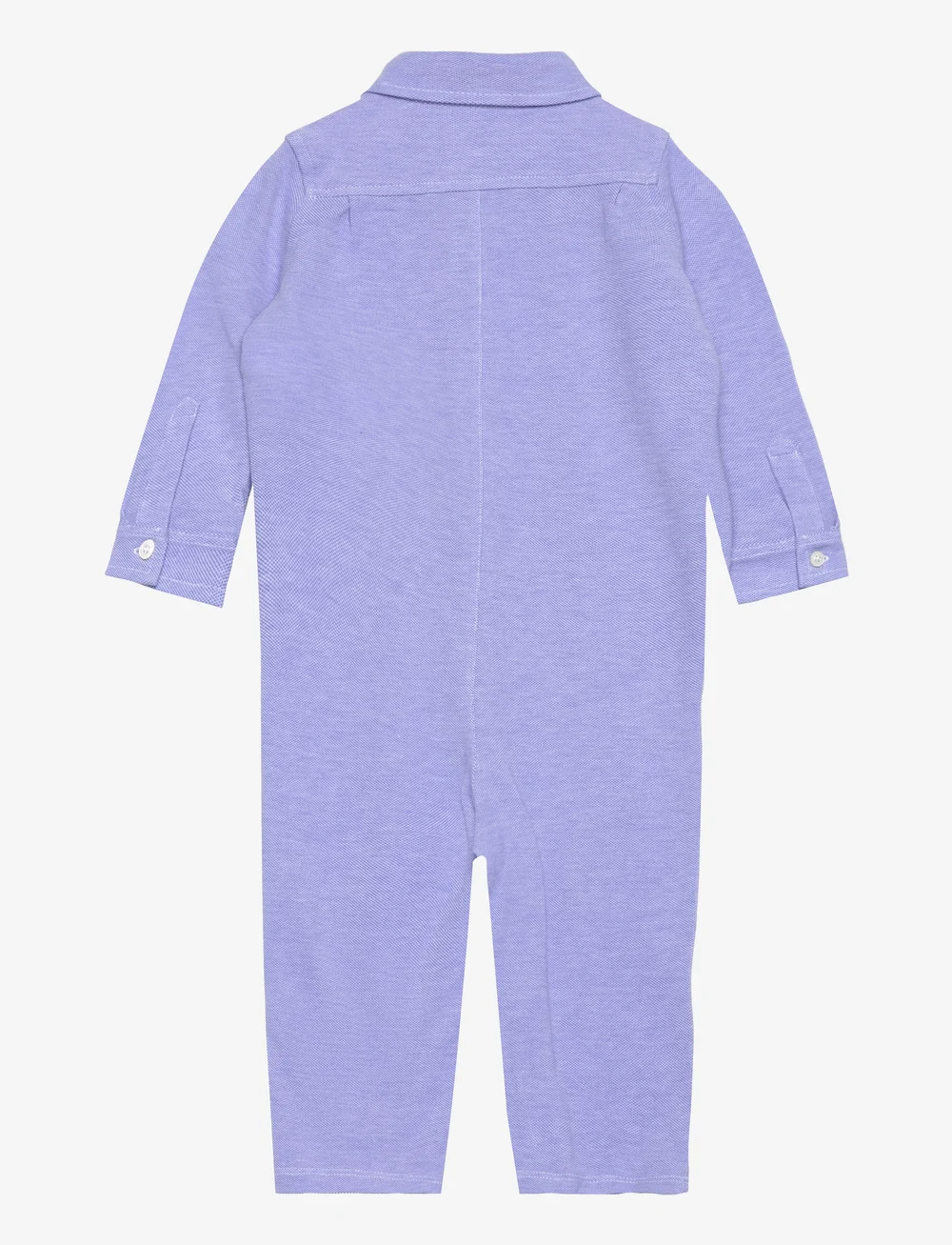 Ralph Lauren Baby - Knit Cotton Oxford Coverall - långärmade bodysuits - harbor island blu - 1
