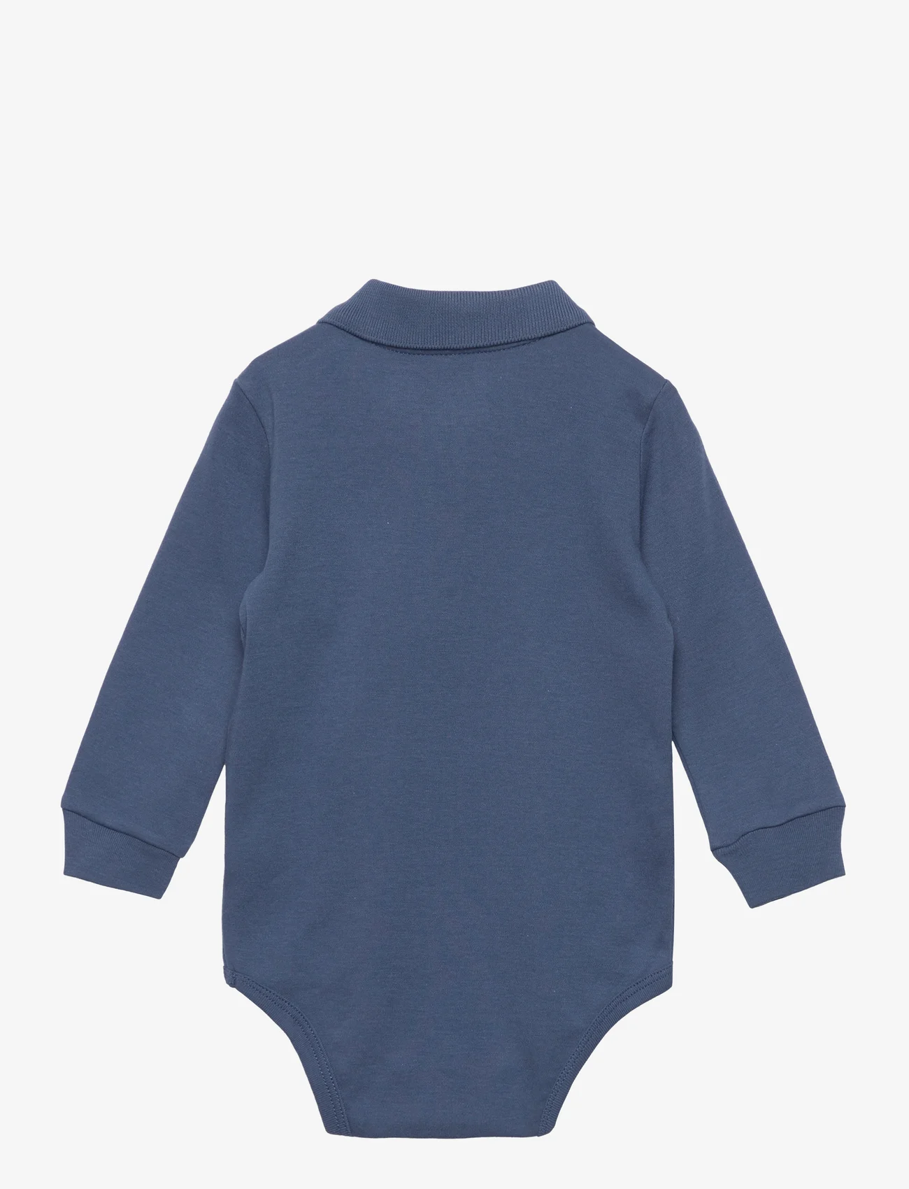 Ralph Lauren Baby - Soft Cotton Long-Sleeve Polo Bodysuit - parasts rāpulītis ar garām piedurknēm - clancy blue - 1