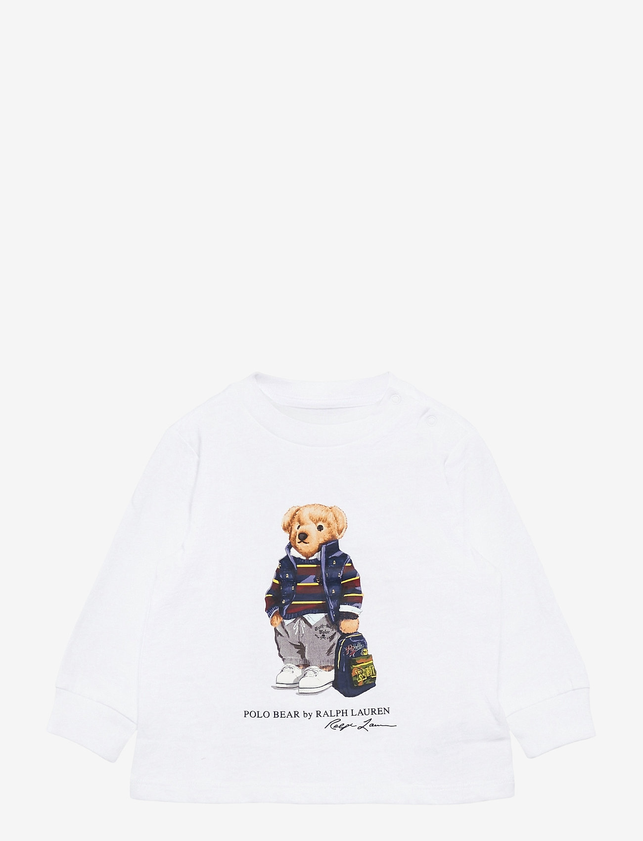 Ralph Lauren Baby - 30/1 BASIC JERSEY-LS CN-TP-TSH - white - 0