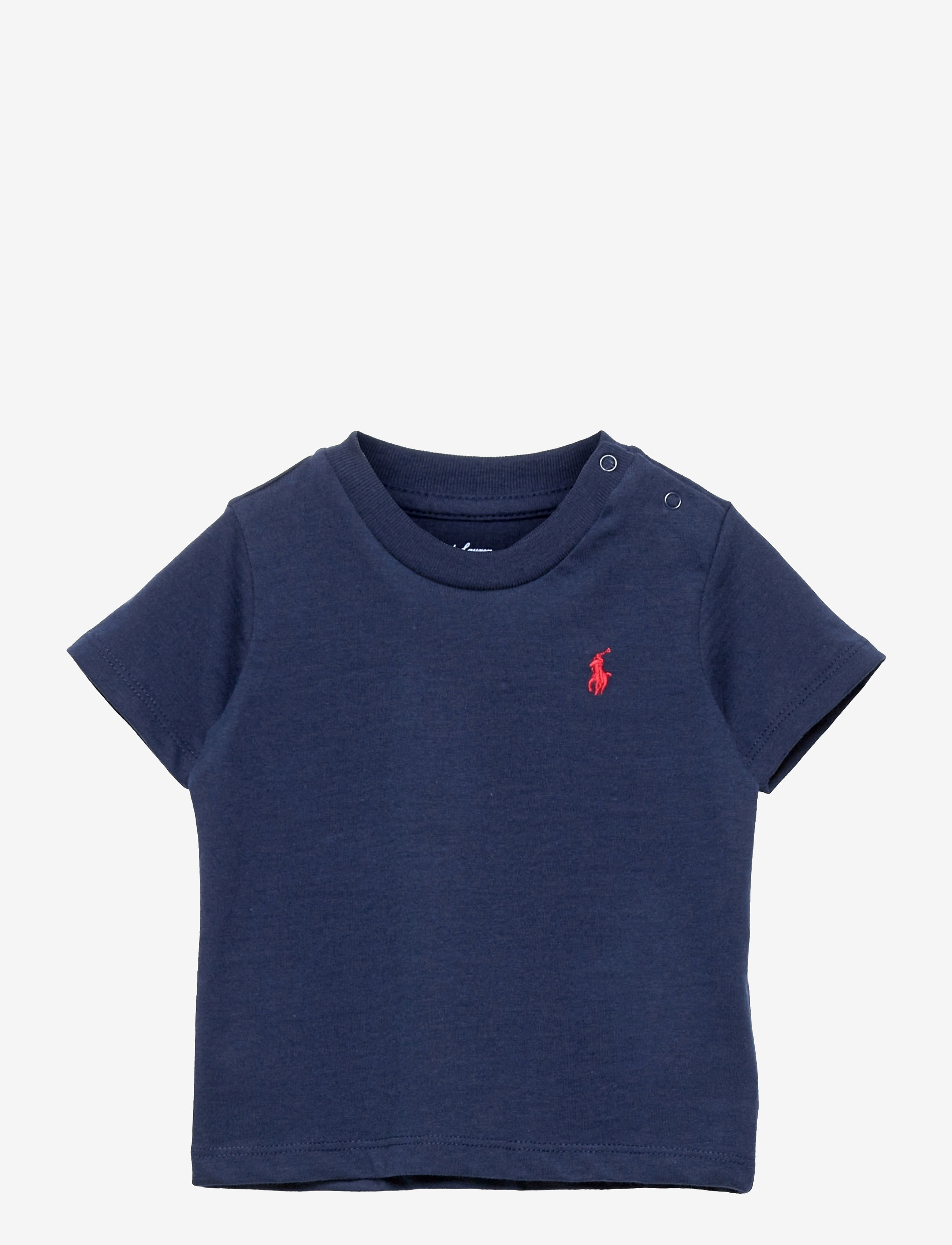 Ralph Lauren Baby Cotton Jersey Crewneck Tee, 70-74, T-shirts, Blau - Short-sleeved, Kinder