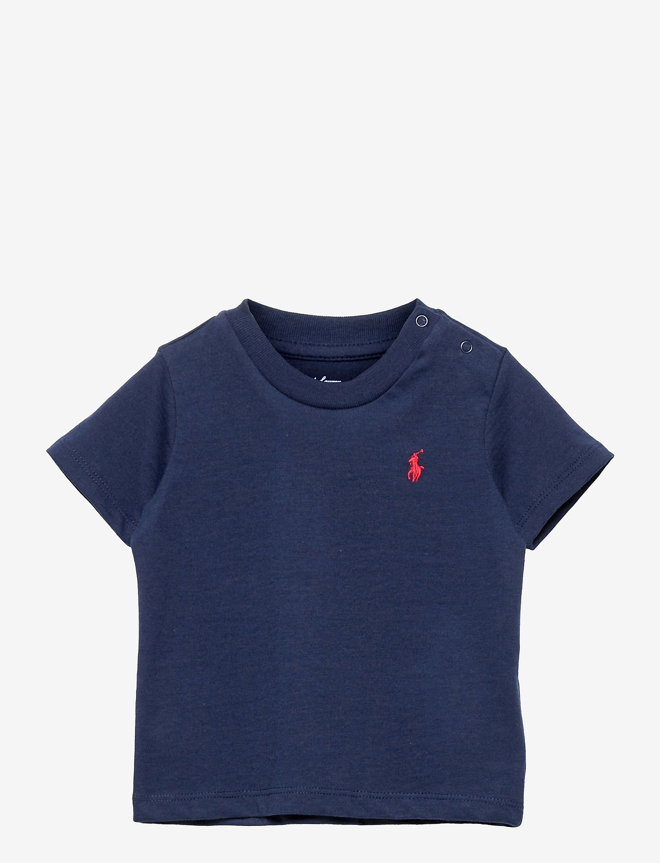 Ralph Lauren Baby - Cotton Jersey Crewneck Tee - kortärmade t-shirts - cruise navy - 0
