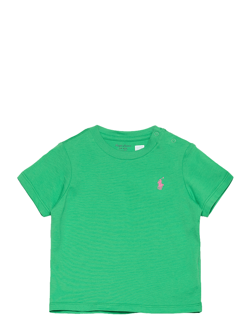 Ralph Lauren Baby - Cotton Jersey Crewneck Tee - kortärmade t-shirts - plato green/c3664 - 0