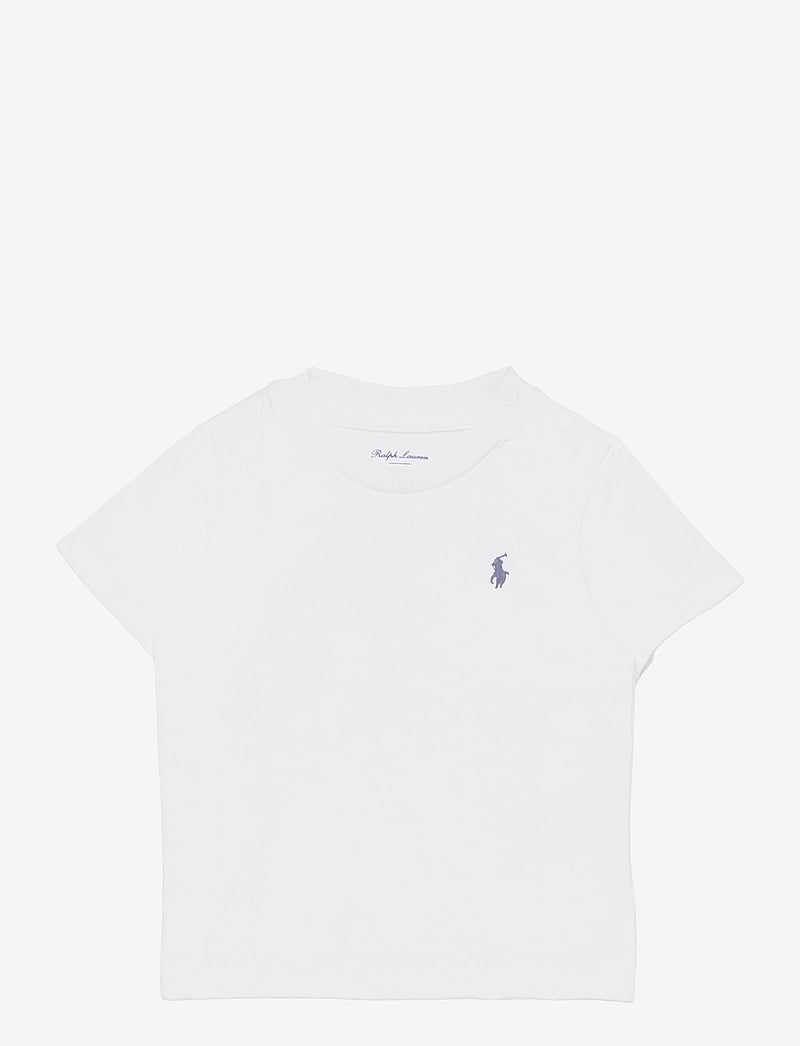 Ralph Lauren Baby - Cotton Jersey Crewneck Tee - kortærmede t-shirts - white - 0