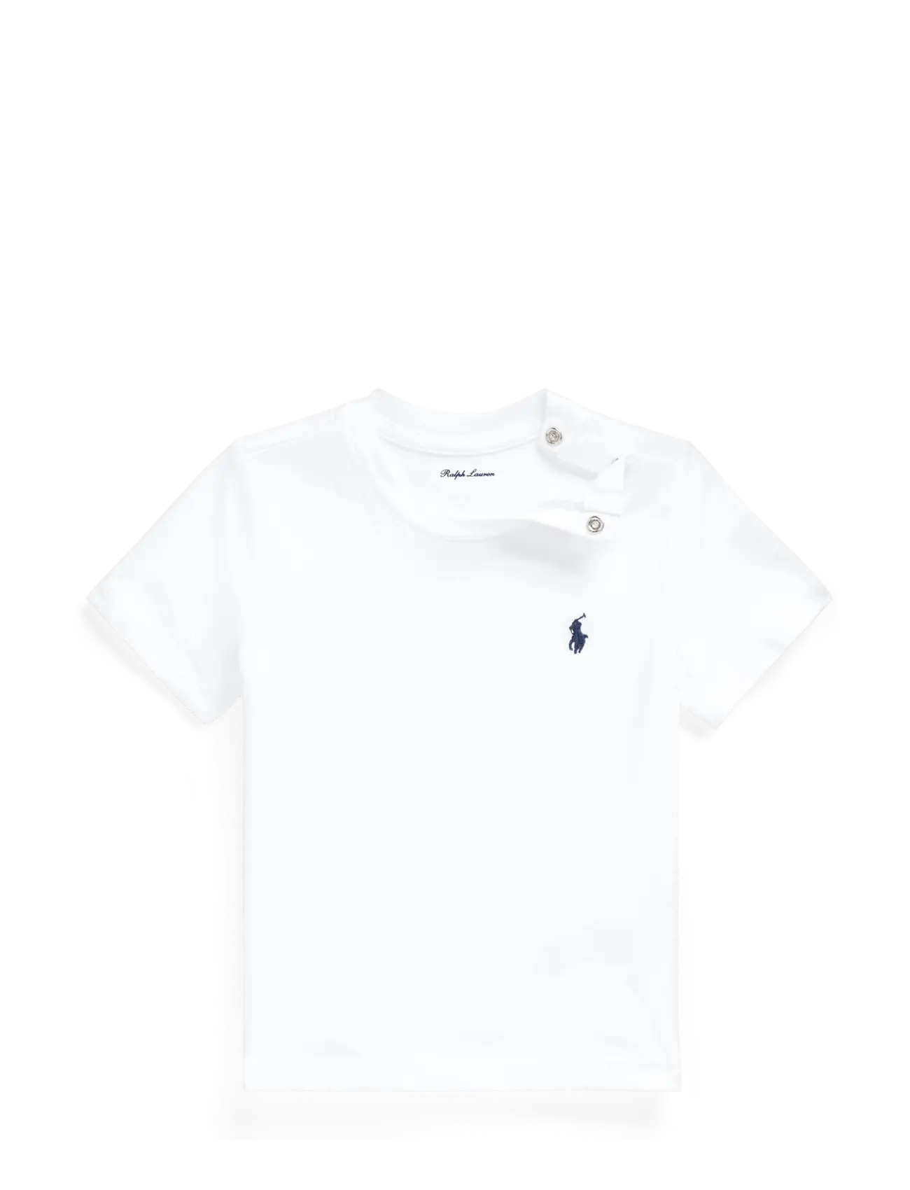 Ralph Lauren Baby Cotton Jersey Crewneck Tee - Riided - WHITE / white