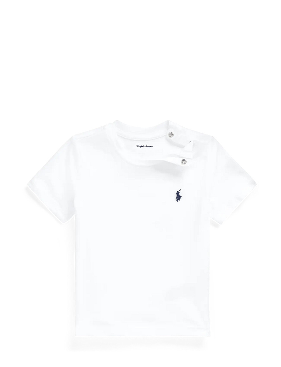 Ralph Lauren Baby - Cotton Jersey Crewneck Tee - lühikeste varrukatega t-särgid - white - 0