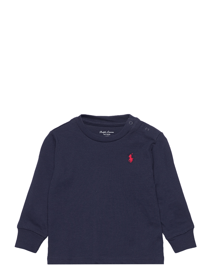 Ralph Lauren Baby - Cotton Jersey Long-Sleeve Tee - sweatshirts - cruise navy - 0